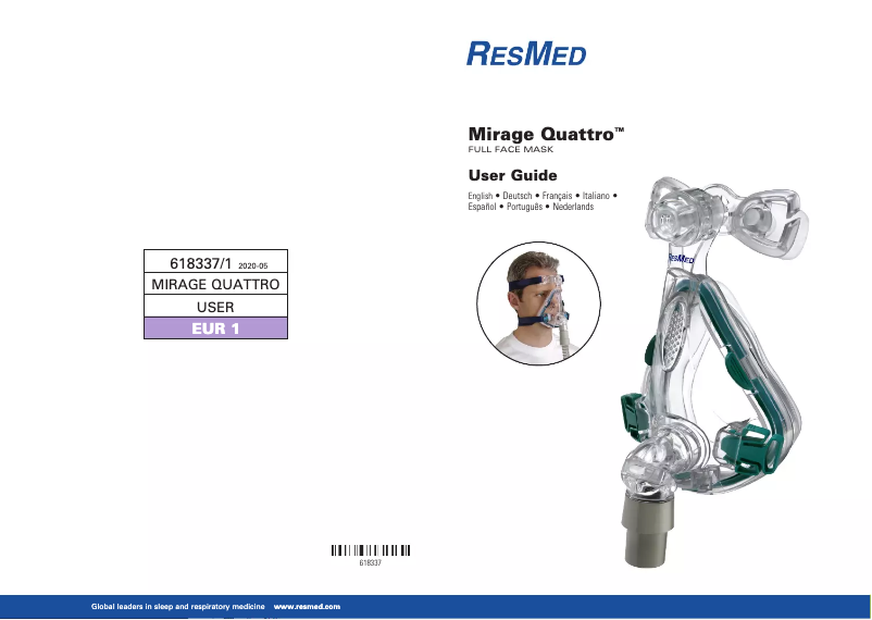 Page n°1 - Manuel utilisateur ResMed Mirage Quattro