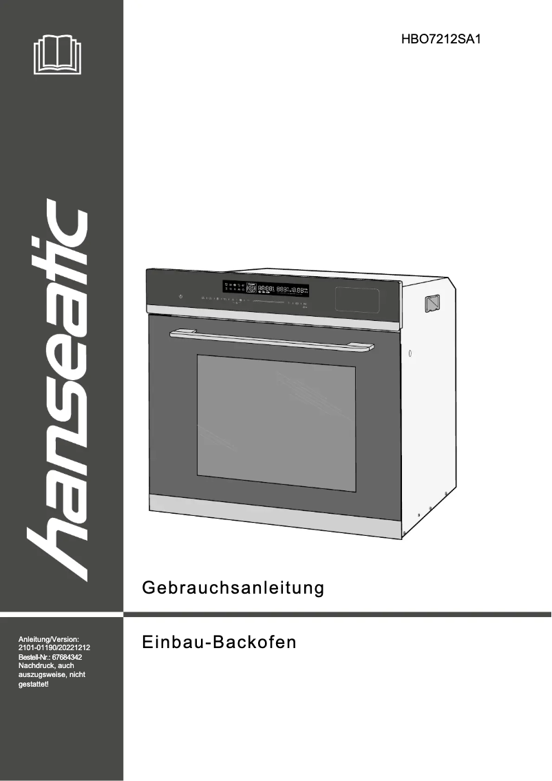 Página 1 del manual Manual de usuario Hanseatic HBO7212SA1