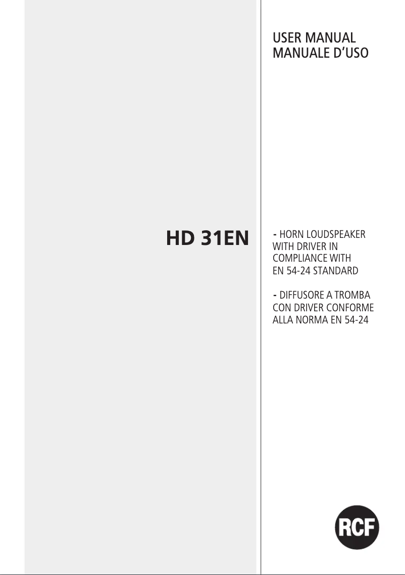 Image de la première page du manuel de l'appareil HD 31EN