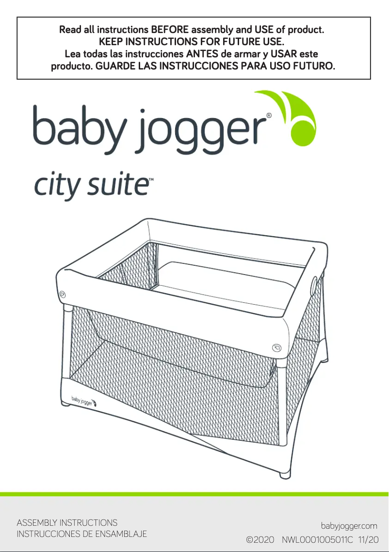 Page 1 de la notice Manuel utilisateur Baby Jogger City Suite