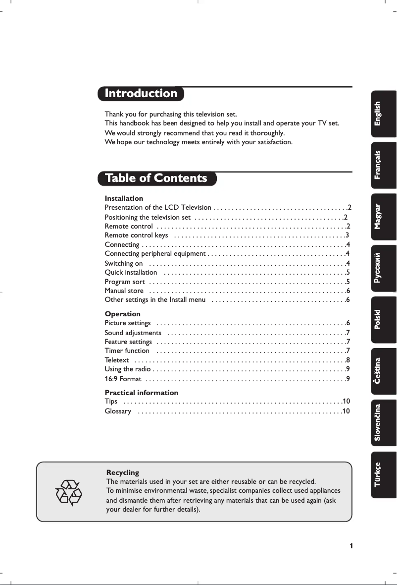 Page n°1 - Manuel utilisateur Philips 15PF7846