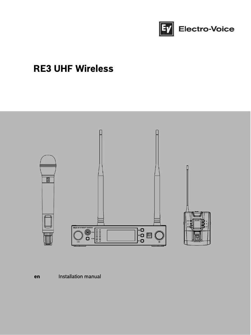 Page n°1 - Manuel utilisateur Electro-Voice RE3-HHT5205L