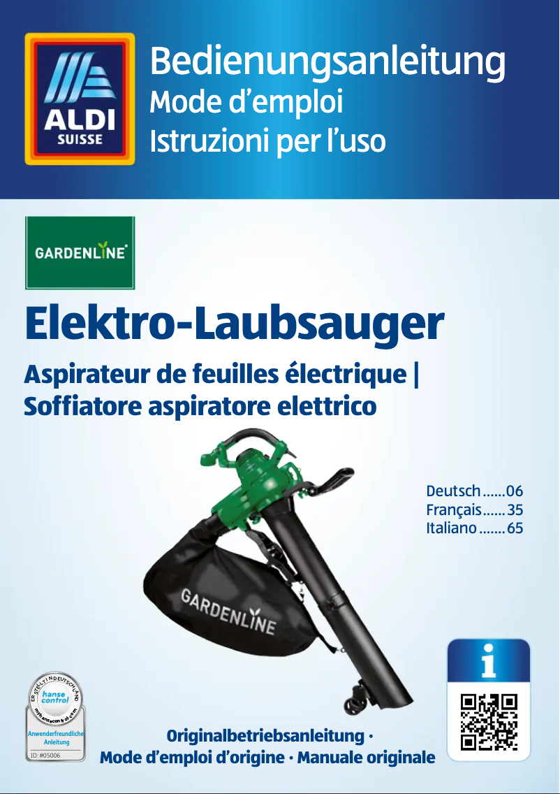 Imagen de la primera página del manual del dispositivo GLLS 2302