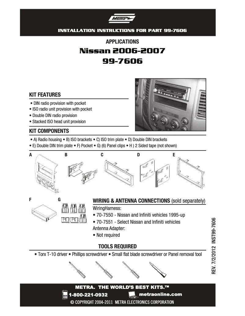 Image de la première page du manuel de l'appareil 99-7606