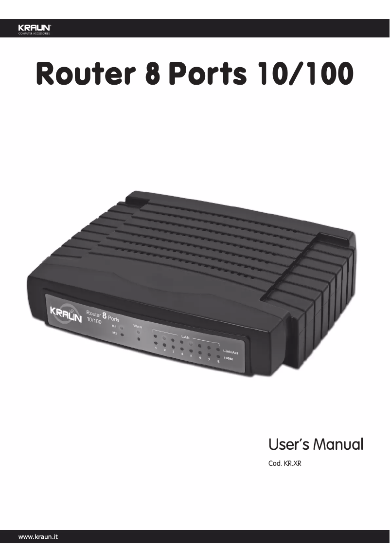 Page 1 de la notice Manuel utilisateur Kraun KR.XR