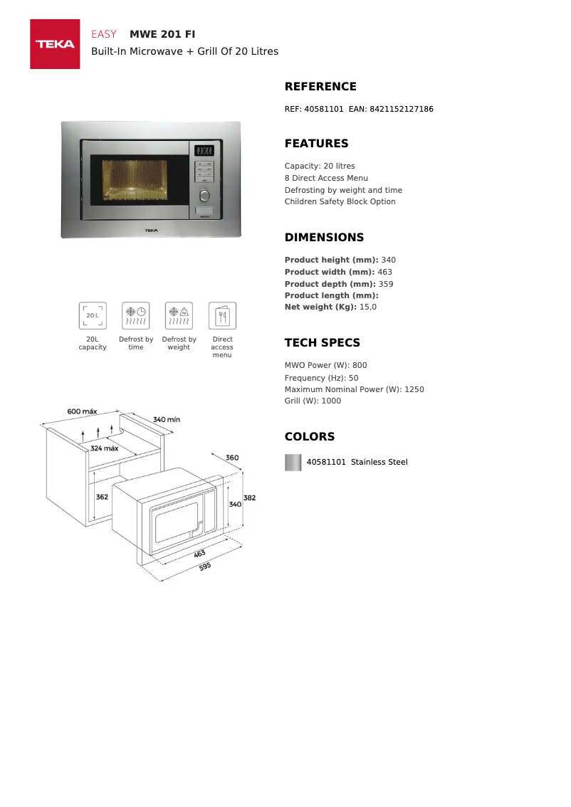 Image de la première page du manuel de l'appareil MWE 201 FI