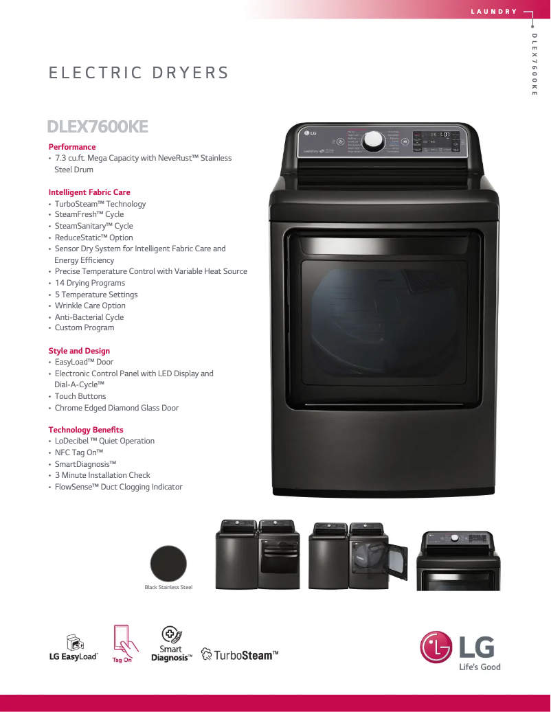 Page n°1 - Fiche technique LG DLEX7600KE