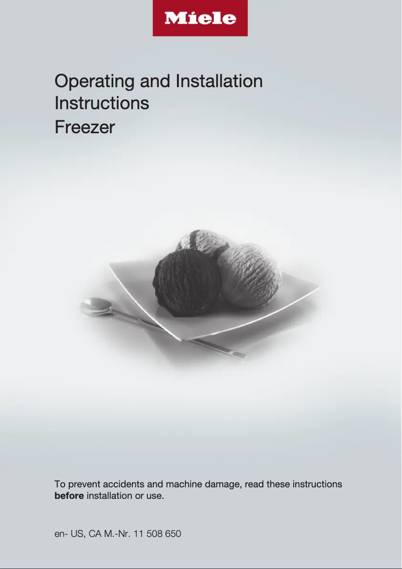 Page n°1 - Guide d'installation Miele F 2672 Vi