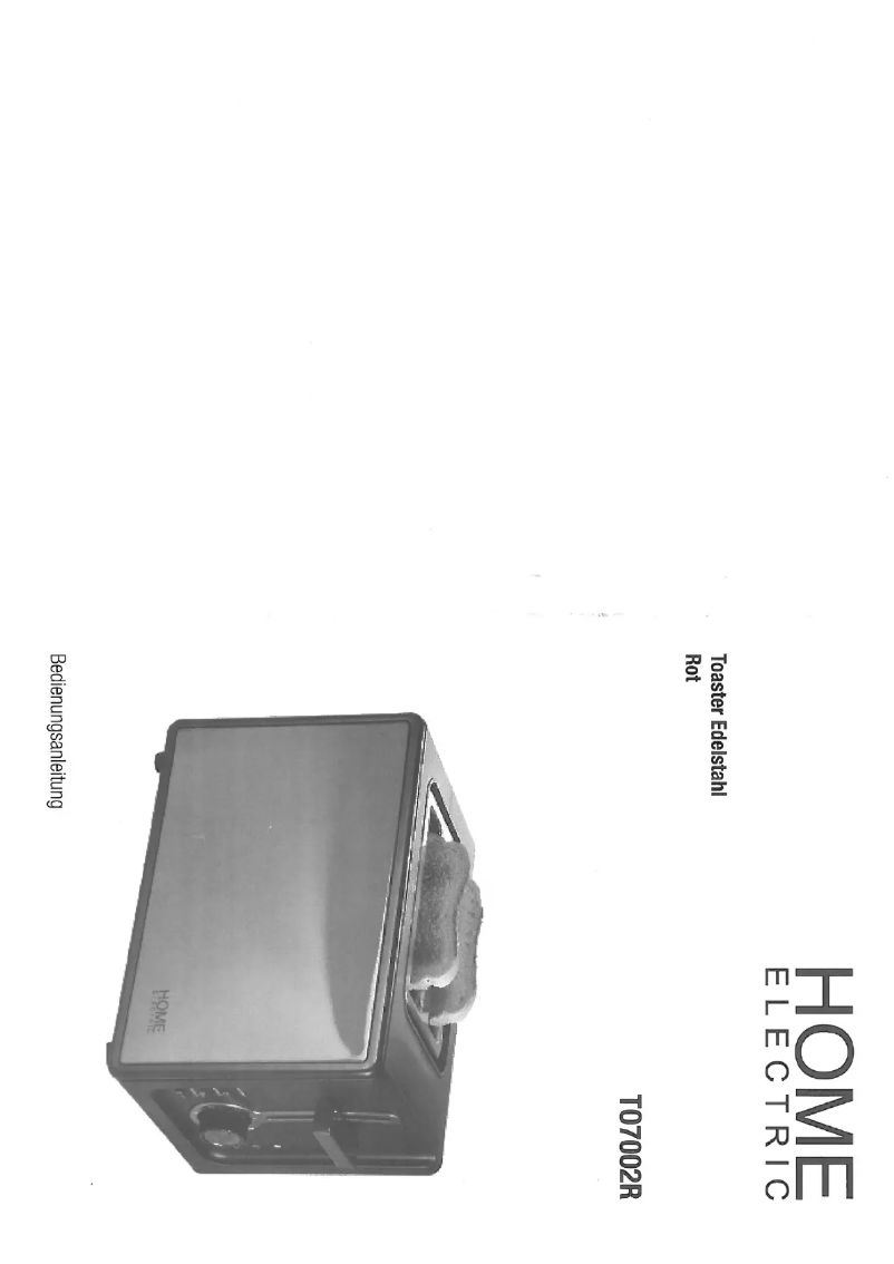 Page 1 de la notice Manuel utilisateur Home Electric TO7002R