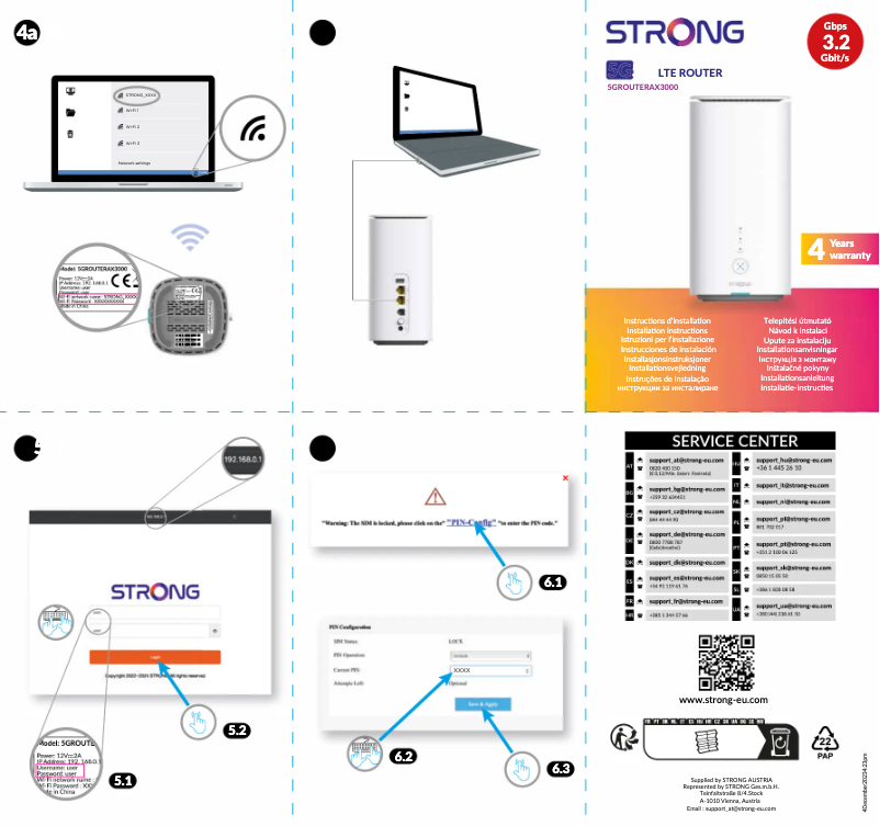 Page 1 de la notice Manuel utilisateur Strong 5G ROUTER AX3000