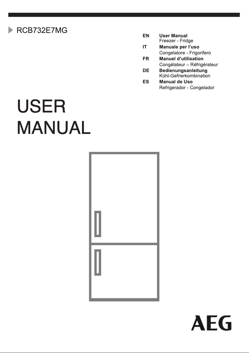 Page n°1 - Manuel utilisateur AEG RCB732E7MG
