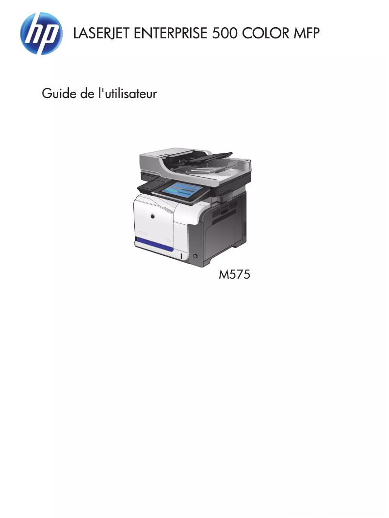 Page 1 de la notice Manuel utilisateur HP Color LaserJet Enterprise MFP M575