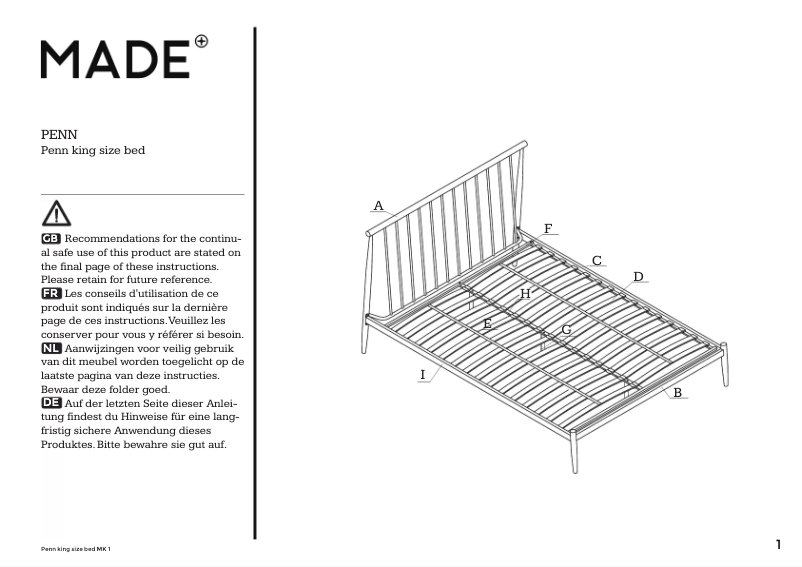 Image de la première page du manuel de l'appareil Penn