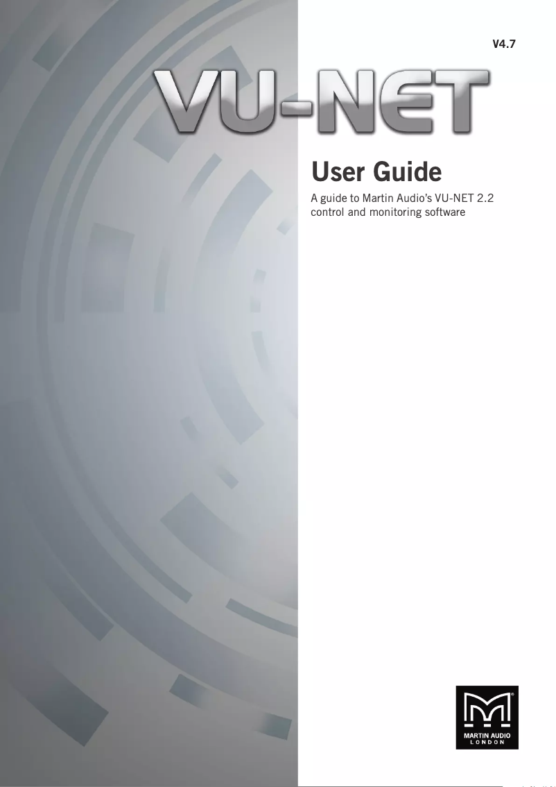 Page n°1 - Manuel utilisateur Martin Audio VU-NET 2