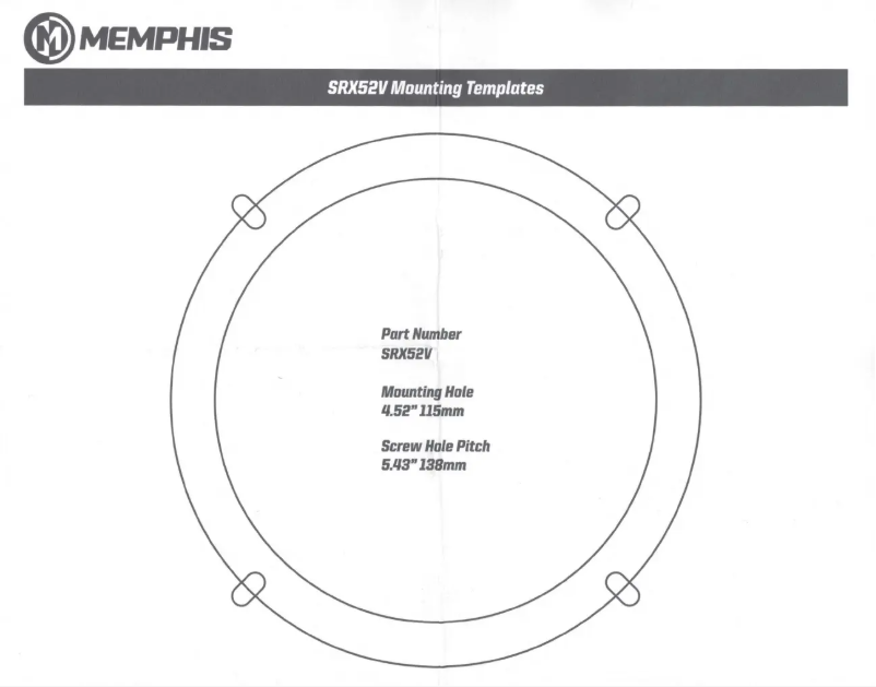 Page n°1 - Manuel utilisateur Memphis Audio SRX52V