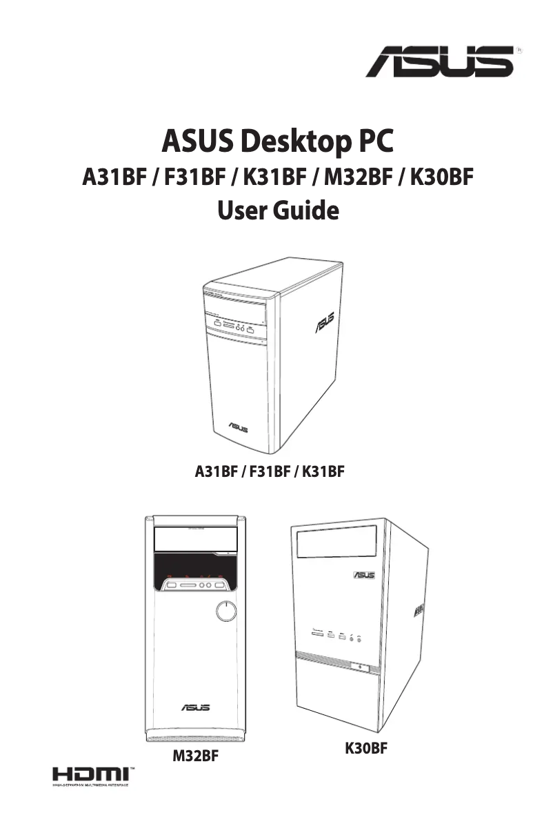 Page 1 de la notice Manuel utilisateur Asus F31BF