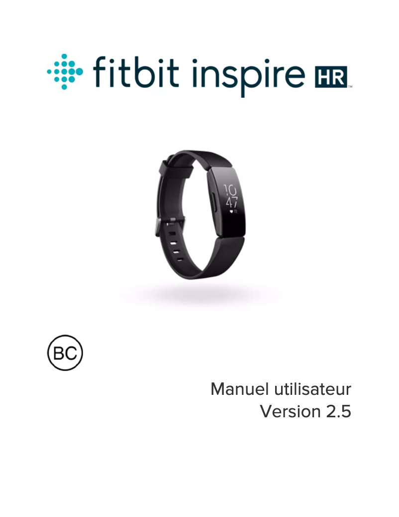 Page 1 de la notice Manuel utilisateur Fitbit Inspire