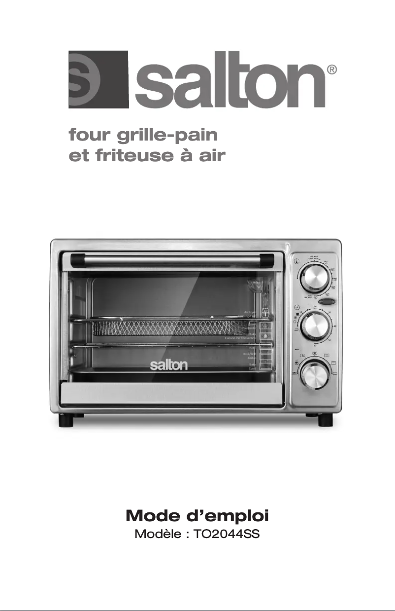 Page 1 de la notice Manuel utilisateur Salton TO2044SS