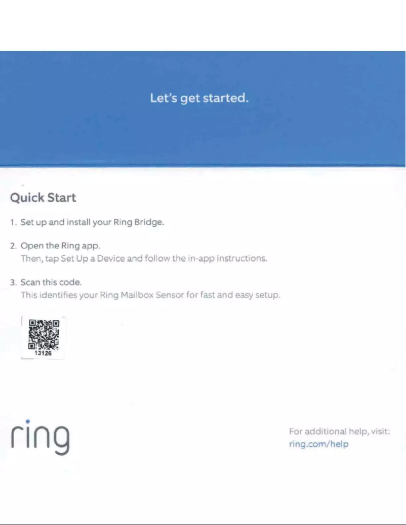 Image de la première page du manuel de l'appareil Mailbox Sensor