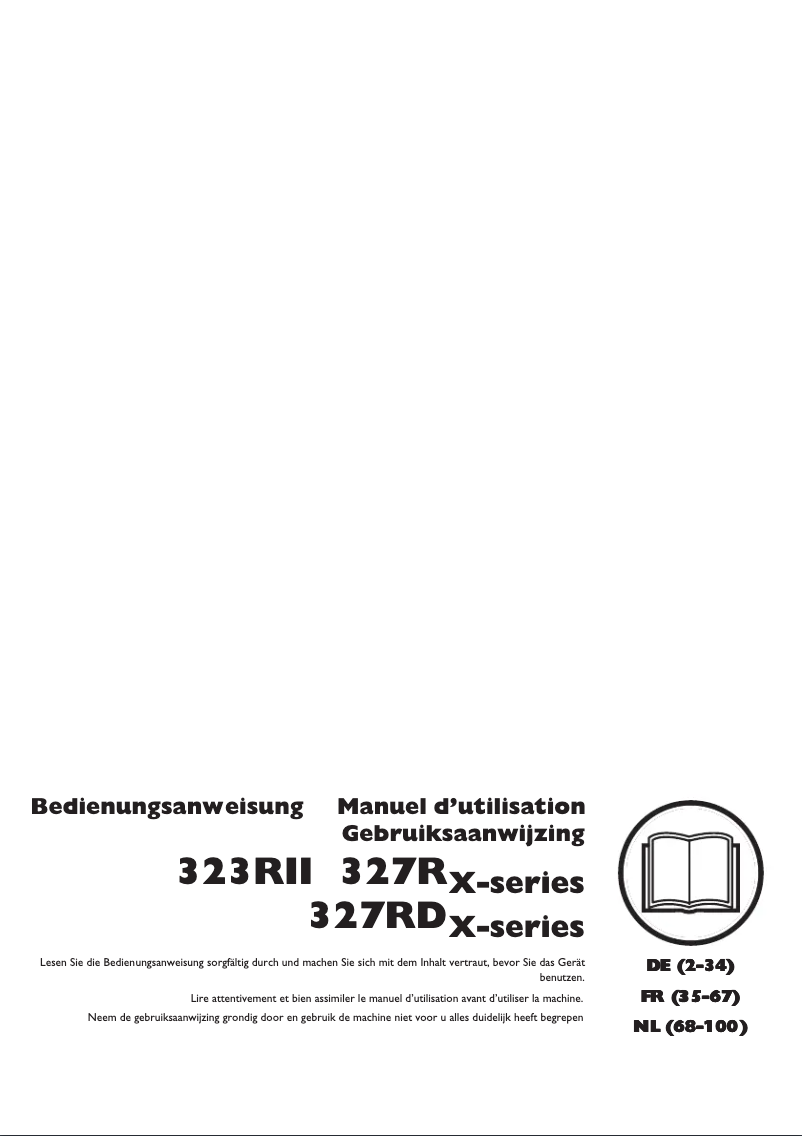 Image de la première page du manuel de l'appareil 323RII