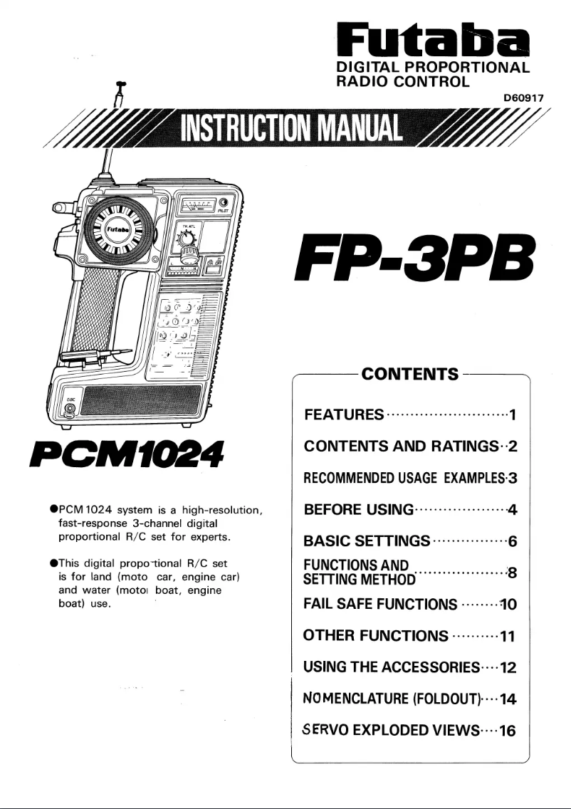 Page n°1 - Manuel utilisateur Futaba FP3PB