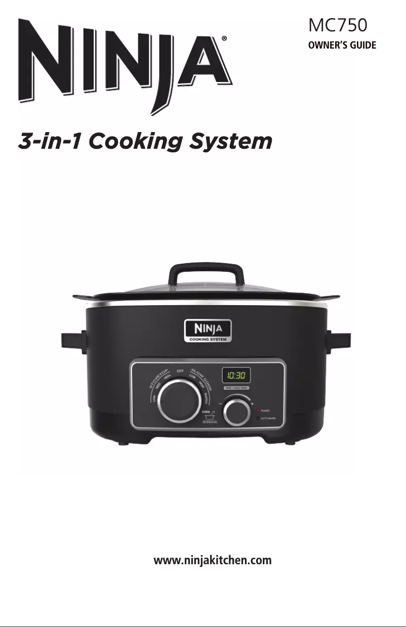 Page n°1 - Manuel utilisateur Ninja 3-in-1 Cooking System MC750