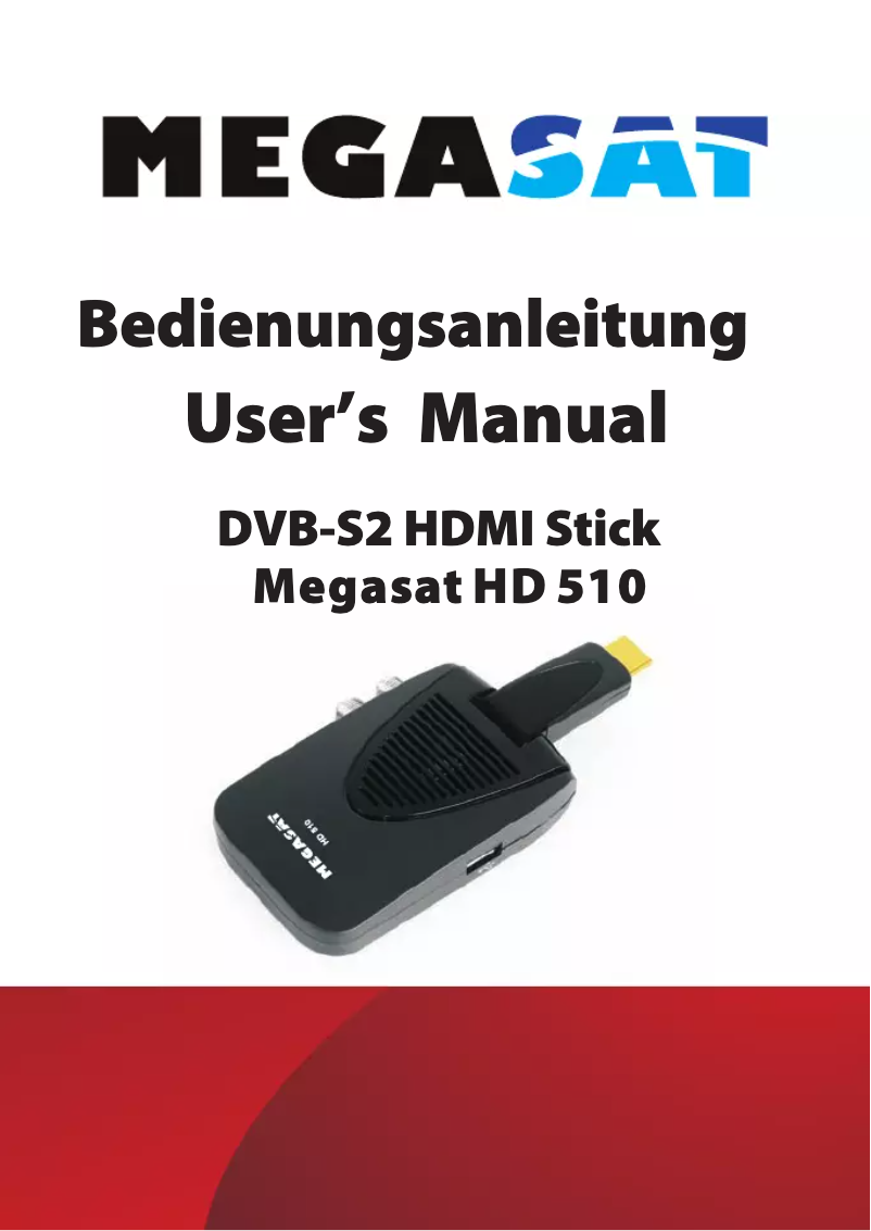 Page n°1 - Manuel utilisateur Megasat HD510