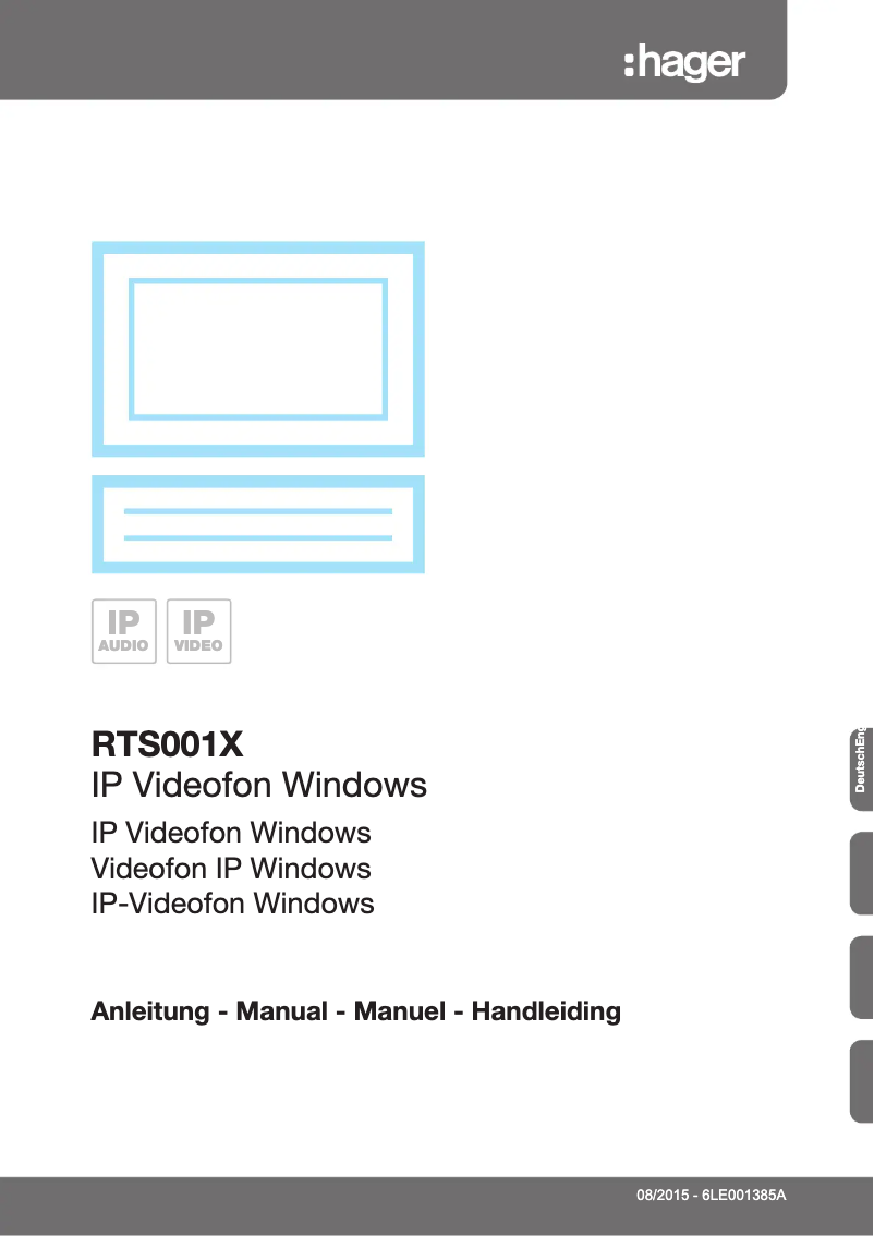 Page 1 de la notice Manuel utilisateur Hager RTS001X