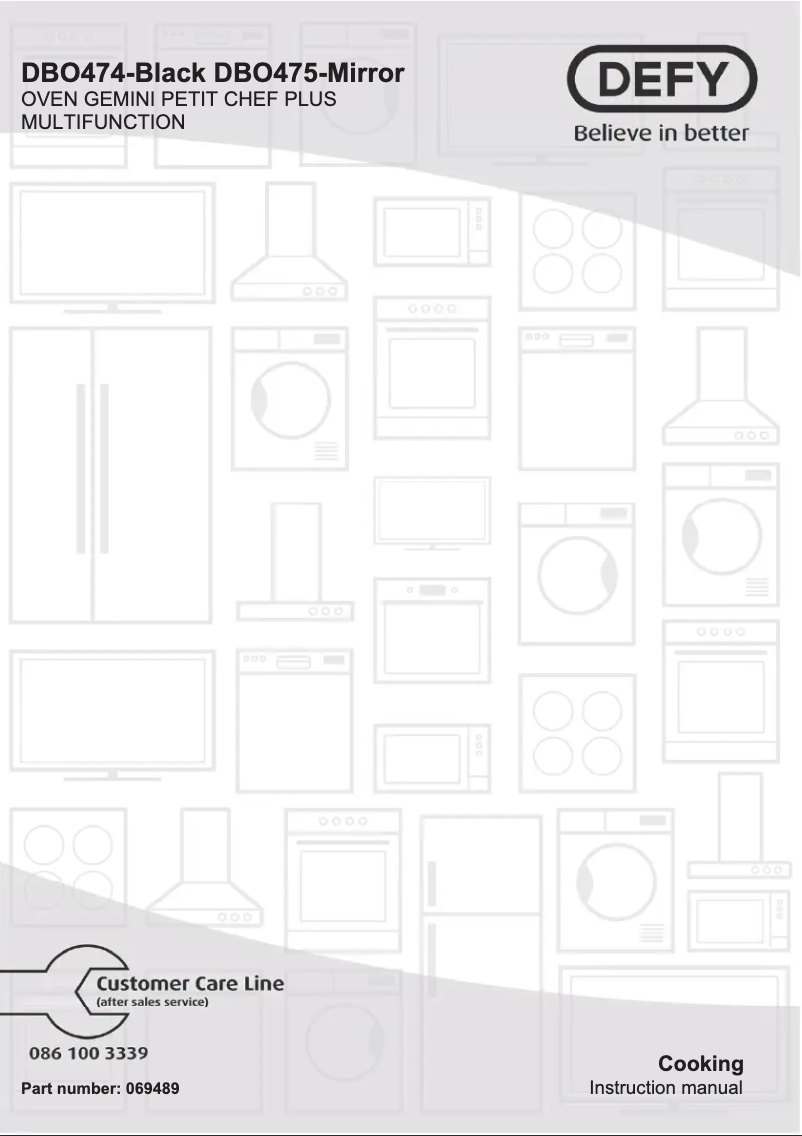 Page 1 de la notice Manuel utilisateur Defy DBO474