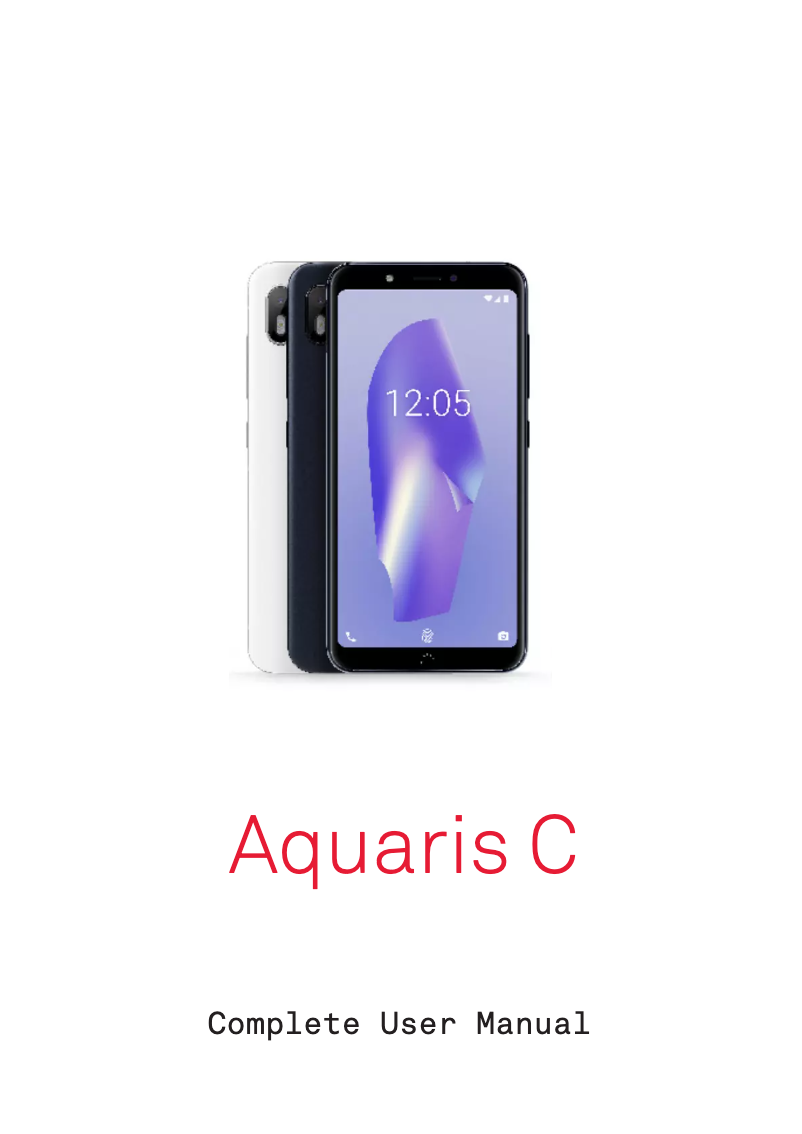 Image de la première page du manuel de l'appareil Aquaris C