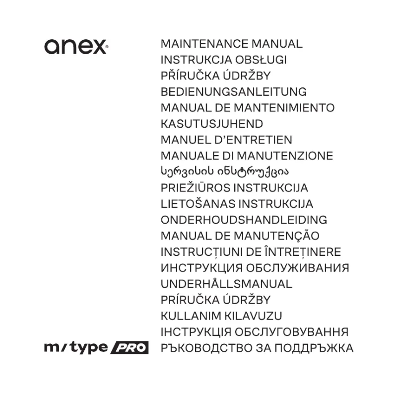 Image de la première page du manuel de l'appareil m/type PRO
