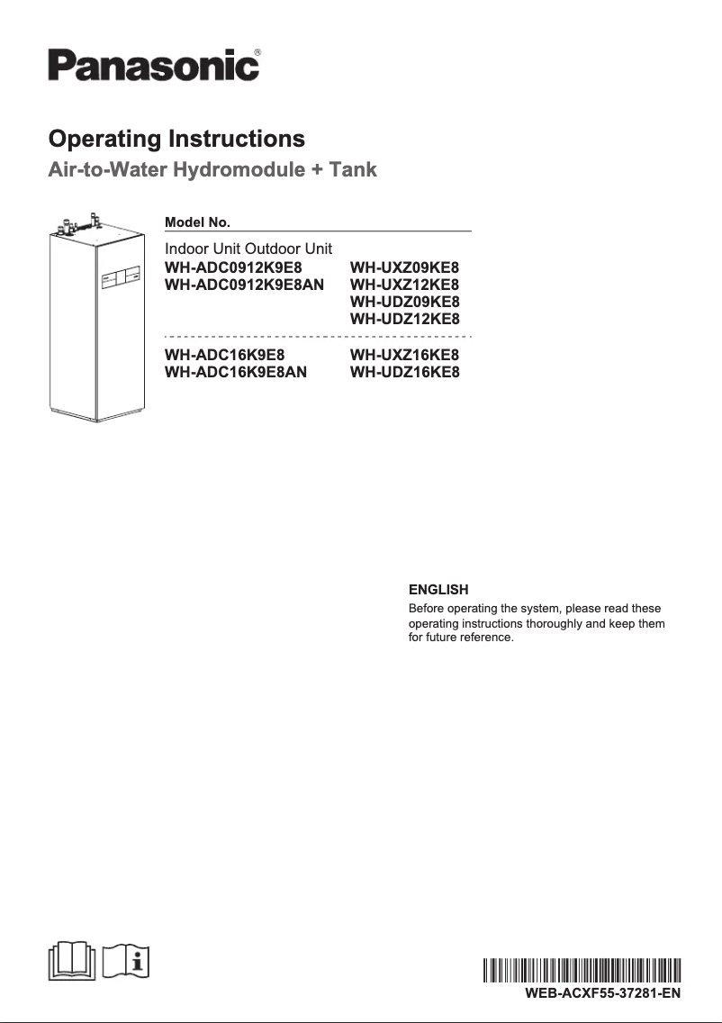 Image de la première page du manuel de l'appareil WH-UXZ09KE8