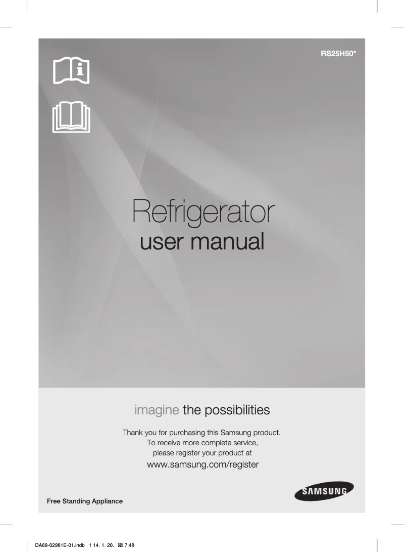 Image de la première page du manuel de l'appareil RS25H5000WW