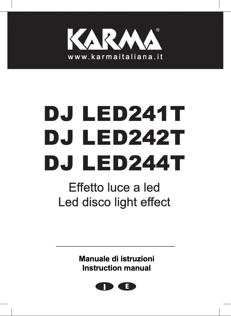 Imagen de la primera página del manual del dispositivo DJ LED241T