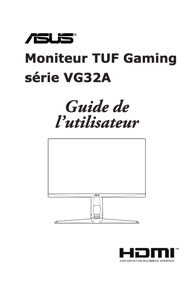 Page n°1 - Manuel utilisateur Asus TUF Gaming VG32A
