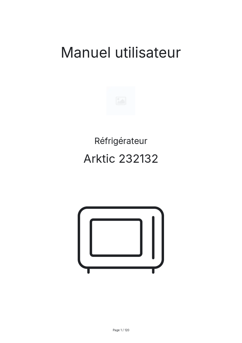 Page n°1 - Manuel utilisateur Arktic 232132