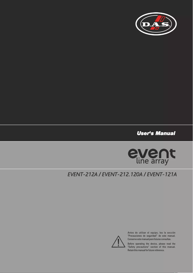 Image de la première page du manuel de l'appareil Event-121A