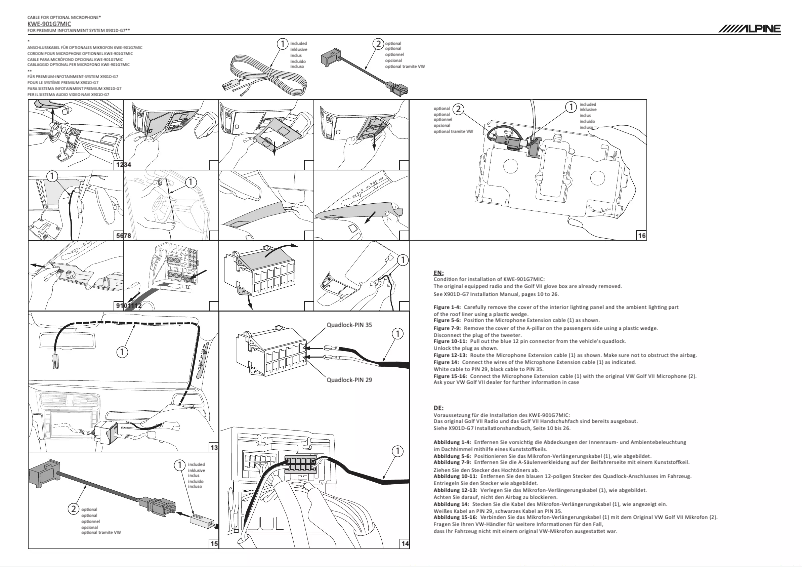 Image de la première page du manuel de l'appareil KWE-901G7MIC