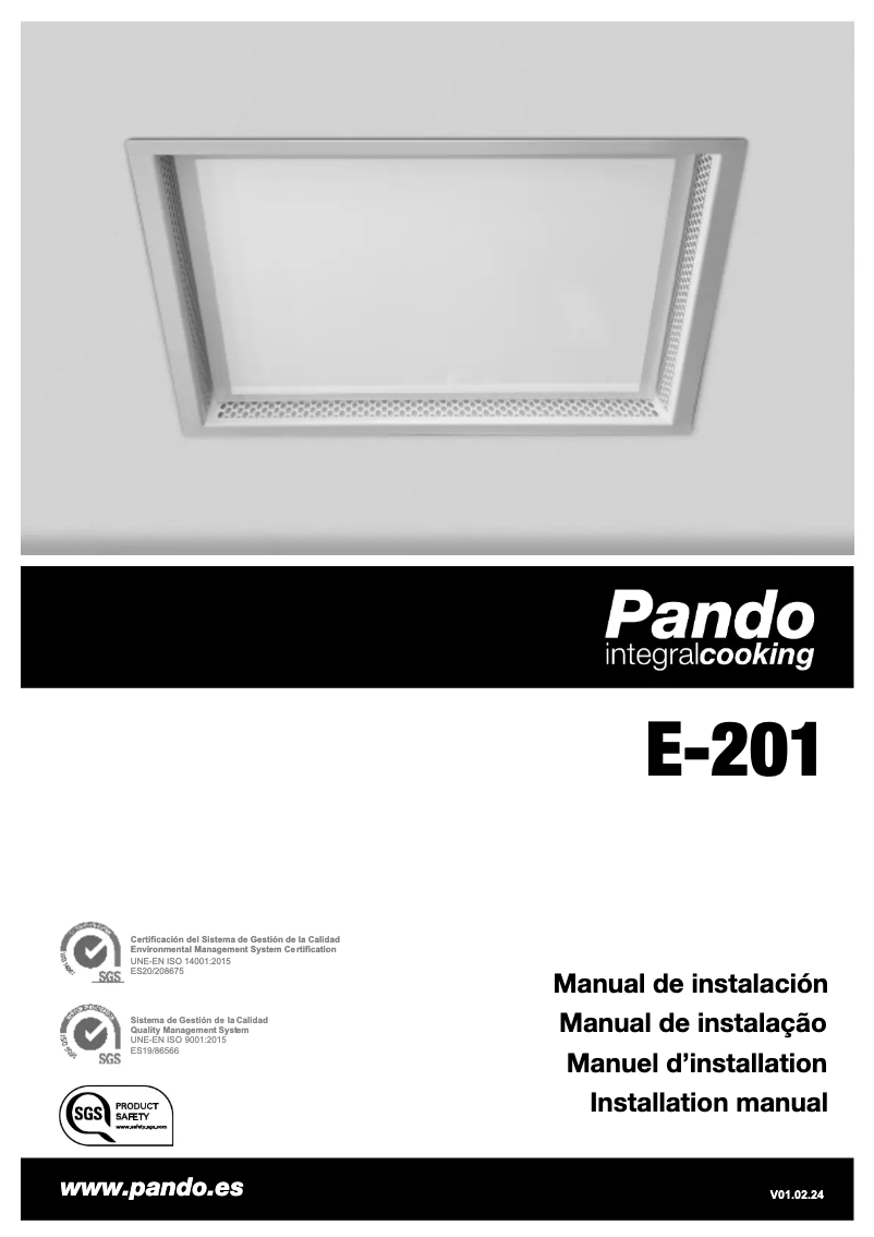 Page 1 de la notice Manuel utilisateur Pando E-201