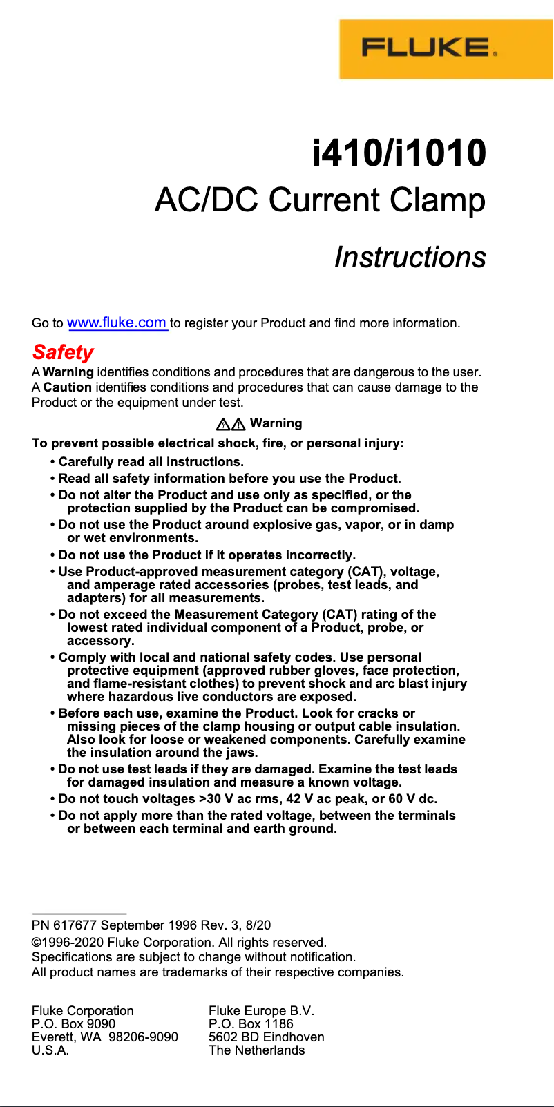 Image de la première page du manuel de l'appareil i1010