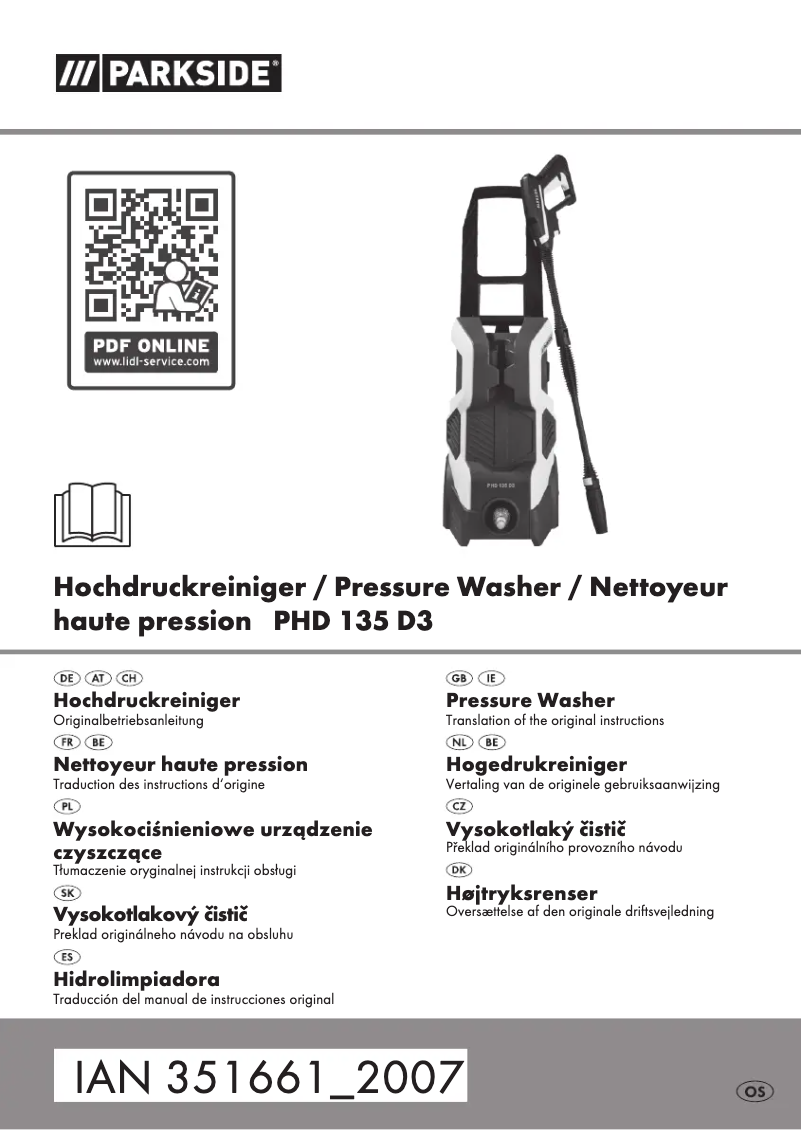 Image de la première page du manuel de l'appareil PHD 135 D3