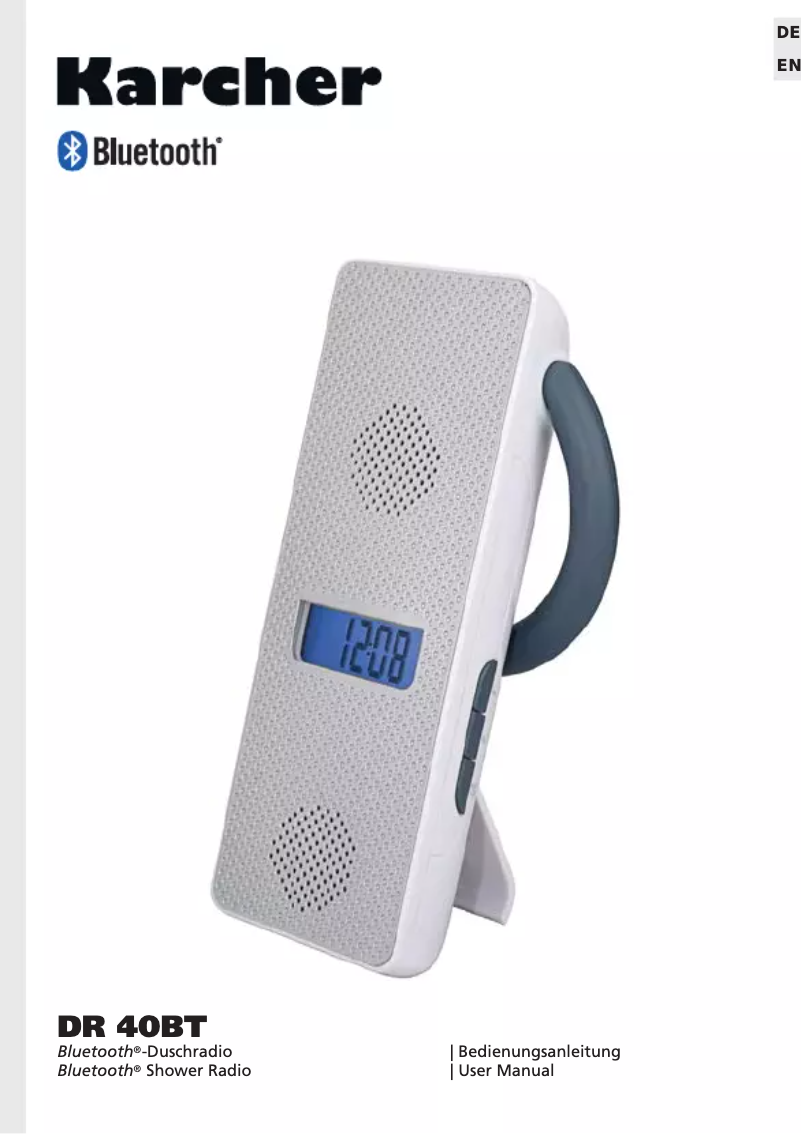 Page 1 de la notice Manuel utilisateur Karcher Audio DR 40BT