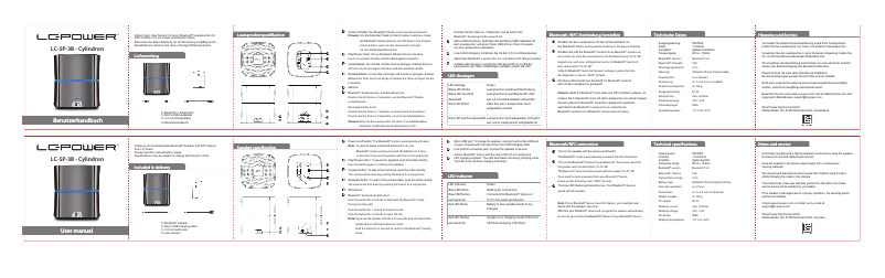 Image de la première page du manuel de l'appareil LC-SP-3B