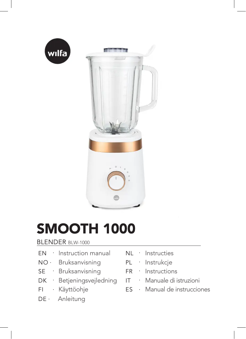 Image de la première page du manuel de l'appareil Smooth 1000 BLW-1000
