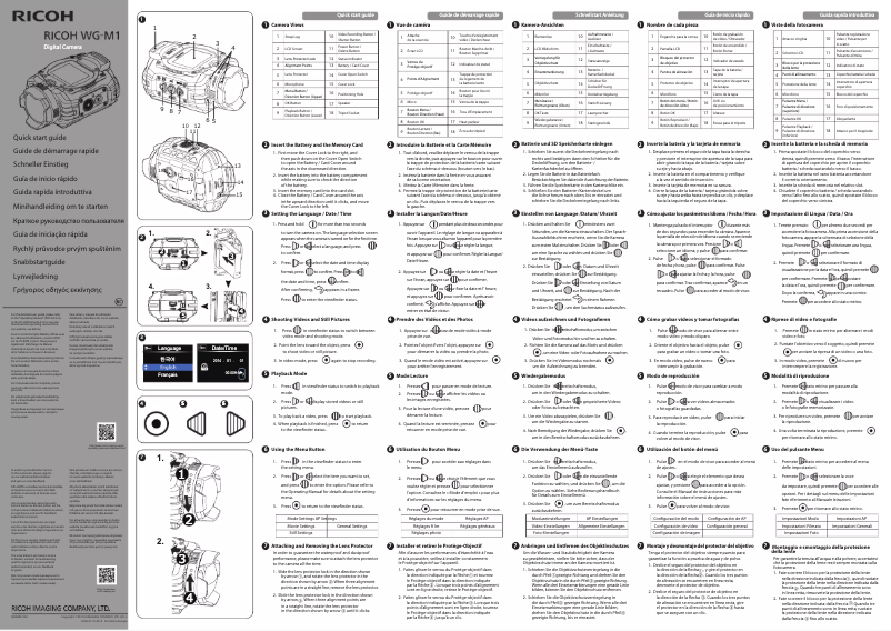 Page 1 de la notice Manuel utilisateur Ricoh WG-M1