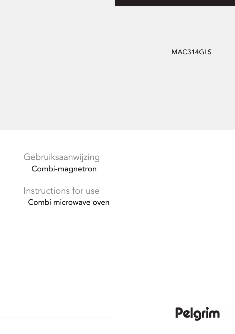Page n°1 - Manuel utilisateur Pelgrim MAC314GLS