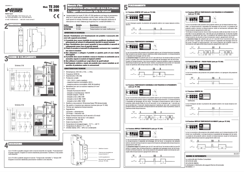 Image de la première page du manuel de l'appareil TE 300