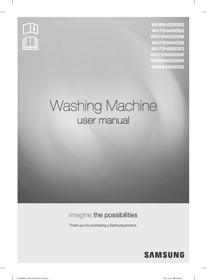 Page n°1 - Manuel utilisateur Samsung WA70H4000SG