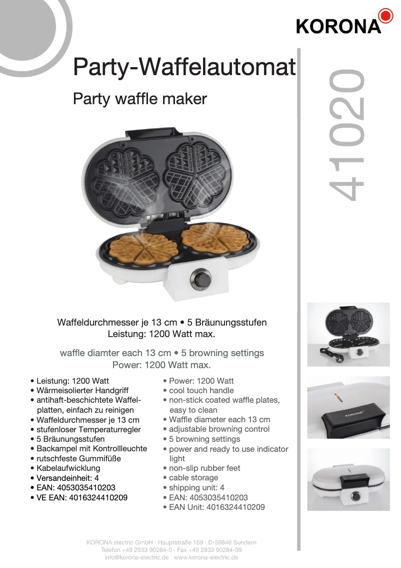 Image de la première page du manuel de l'appareil 41020