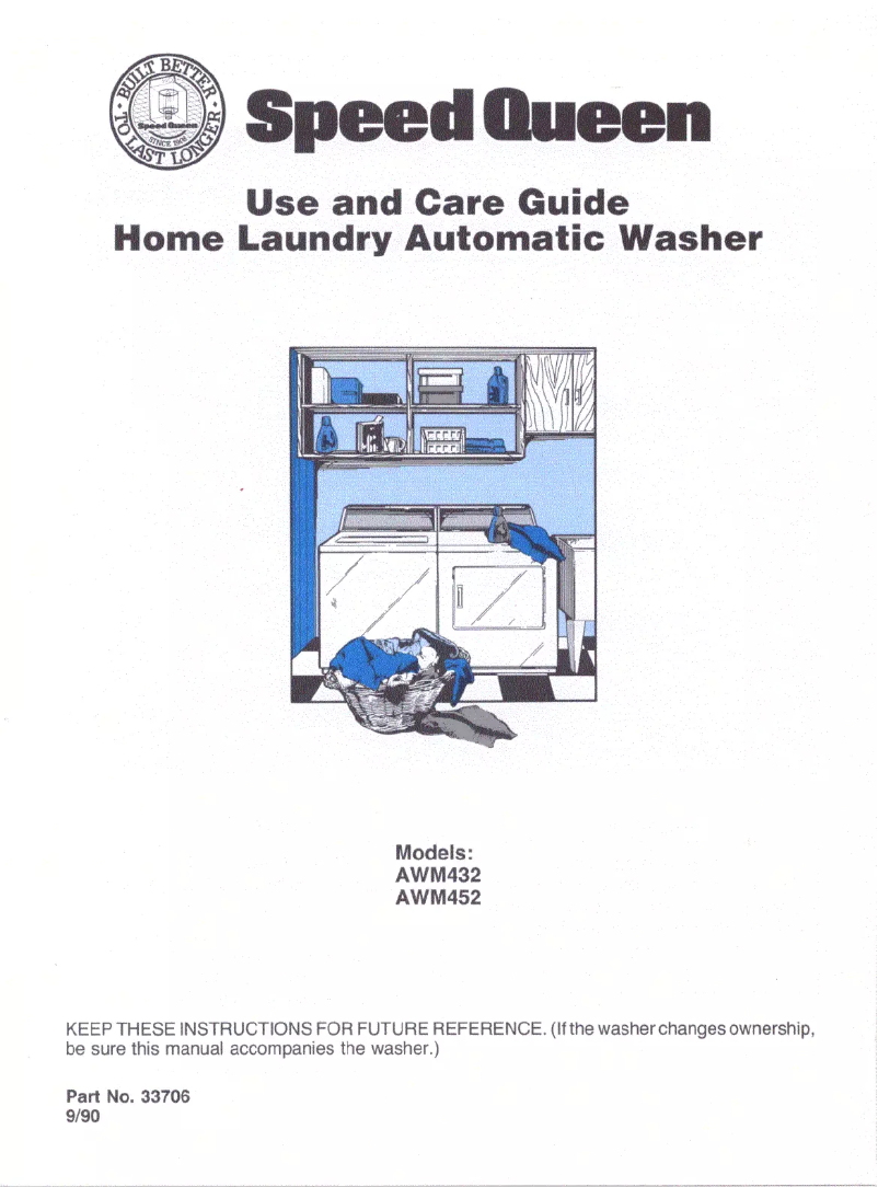 Página 1 del manual Manual de usuario Speed Queen AWM452W